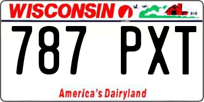 WI license plate 787PXT