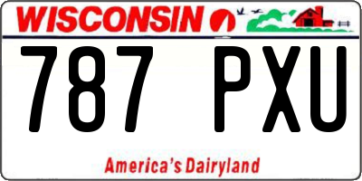 WI license plate 787PXU