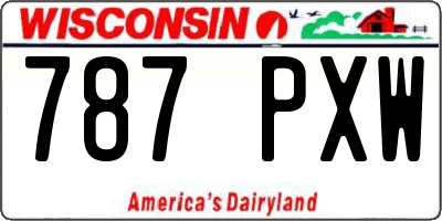 WI license plate 787PXW