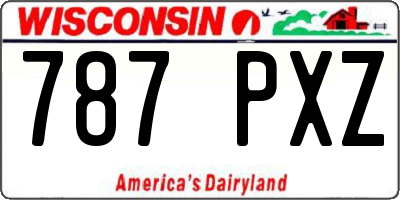 WI license plate 787PXZ