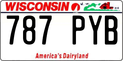 WI license plate 787PYB