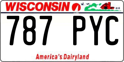 WI license plate 787PYC