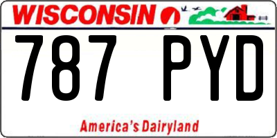 WI license plate 787PYD