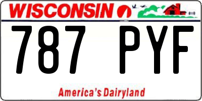 WI license plate 787PYF