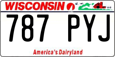 WI license plate 787PYJ