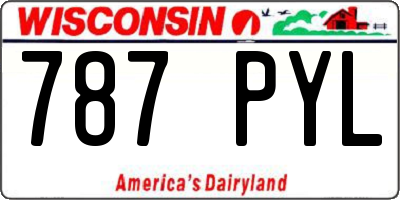 WI license plate 787PYL