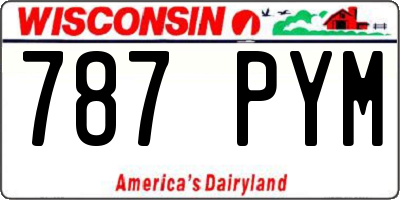 WI license plate 787PYM