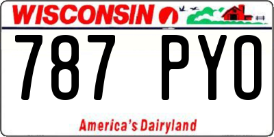 WI license plate 787PYO