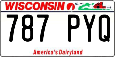 WI license plate 787PYQ