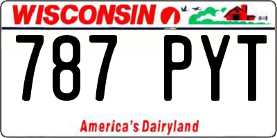 WI license plate 787PYT