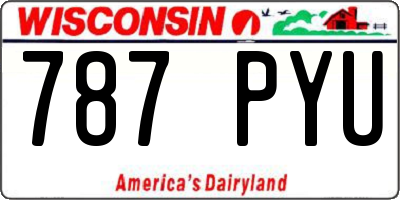 WI license plate 787PYU