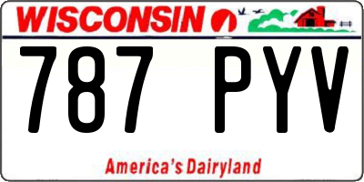 WI license plate 787PYV