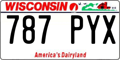 WI license plate 787PYX