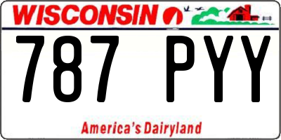 WI license plate 787PYY