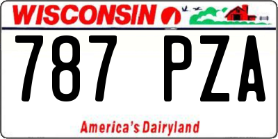 WI license plate 787PZA