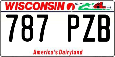 WI license plate 787PZB