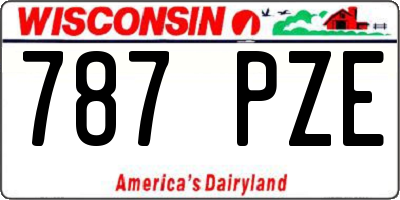 WI license plate 787PZE