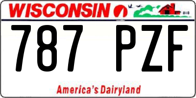 WI license plate 787PZF