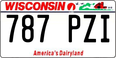 WI license plate 787PZI