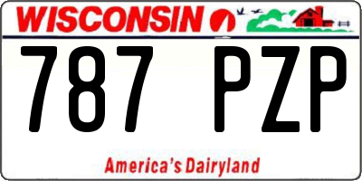 WI license plate 787PZP