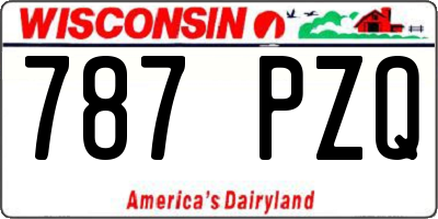 WI license plate 787PZQ