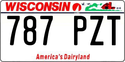 WI license plate 787PZT