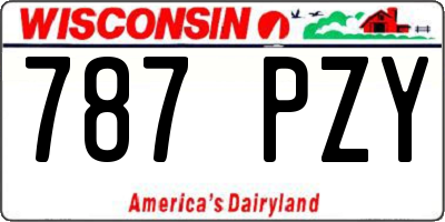 WI license plate 787PZY