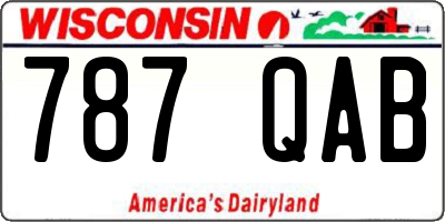 WI license plate 787QAB