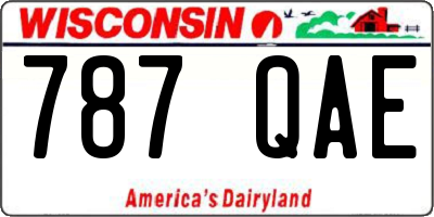 WI license plate 787QAE