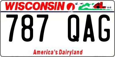 WI license plate 787QAG