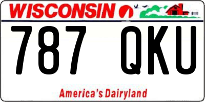 WI license plate 787QKU
