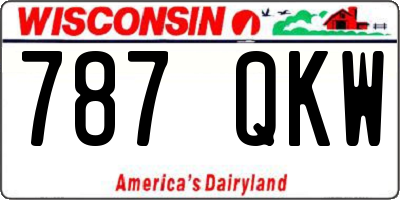 WI license plate 787QKW