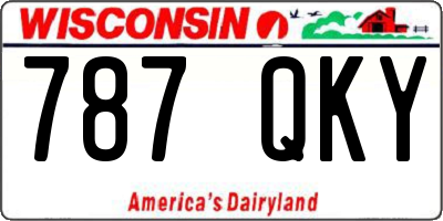 WI license plate 787QKY