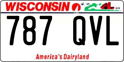 WI license plate 787QVL