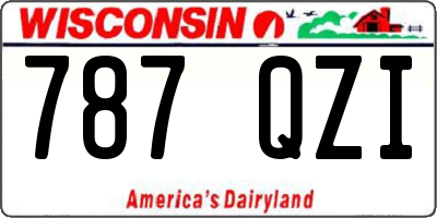 WI license plate 787QZI