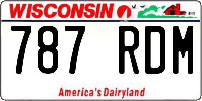 WI license plate 787RDM