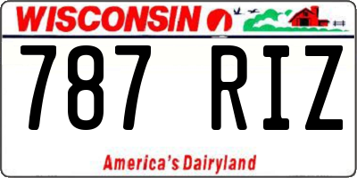 WI license plate 787RIZ