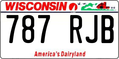 WI license plate 787RJB