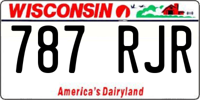 WI license plate 787RJR