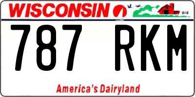 WI license plate 787RKM