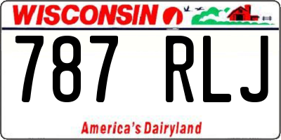 WI license plate 787RLJ