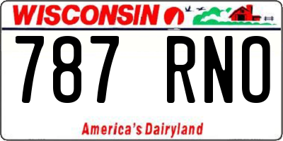 WI license plate 787RNO