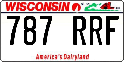 WI license plate 787RRF