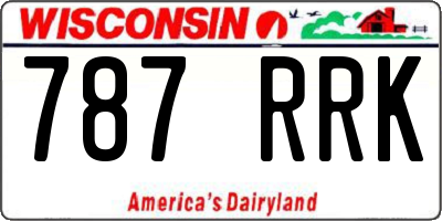 WI license plate 787RRK