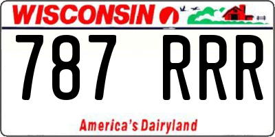 WI license plate 787RRR