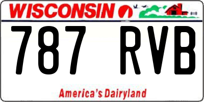WI license plate 787RVB