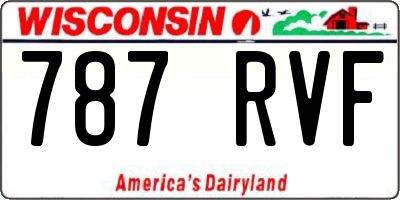 WI license plate 787RVF