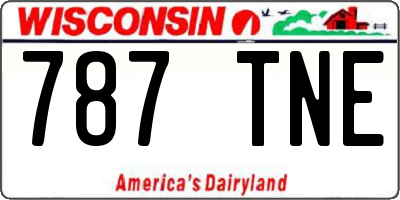 WI license plate 787TNE