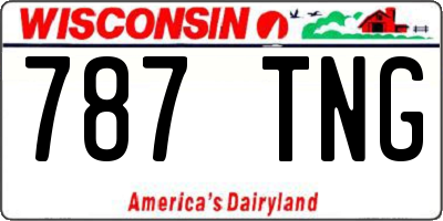 WI license plate 787TNG