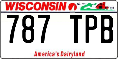 WI license plate 787TPB